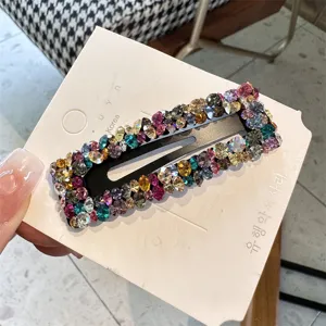 Glitzernde Strass geometrische Haarspange, koreanischer Stil Haarschmuck für Frauen.