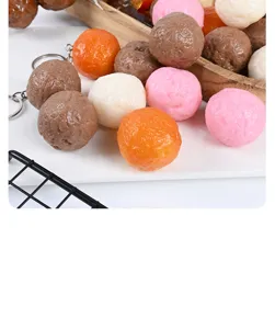 Modello di polpetta simulata in PVC decorazione cibo finto supporto per pentola calda