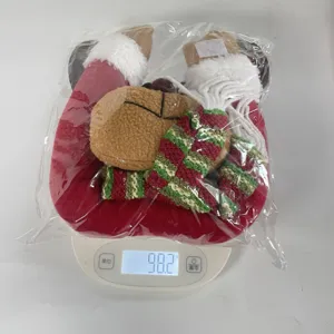 Weihnachten Cartoon Santa Vorhang Schnalle Feiertag Dekoration Plüsch festliche süße Heimtextilien
