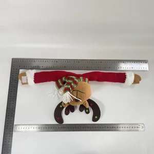 Weihnachten Rentier Vorhang Schnalle Plüsch Urlaub Heimdekoration Puppe Raffhalter.