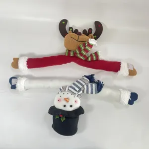 Weihnachten Vorhang Raffhalter niedlicher Rentier und Schneemann Plüsch Vorhang Schnallen Deko