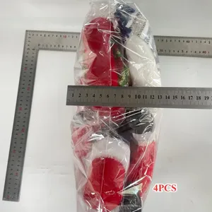 Detaillierte Nahaufnahme von Weihnachtsvorhangklammern mit Verpackung und Maßen.