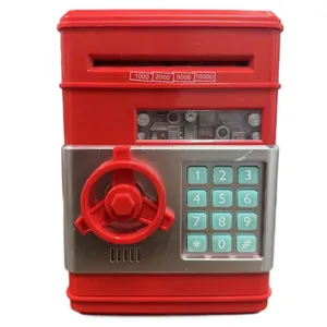Caisse d'épargne électronique pour enfants coffre-fort jouet cadeau argent rouge couleur