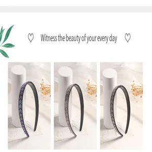 Luxury rhinestone fishbone headband sparkling crystal hair hoop for women daily fashion style.