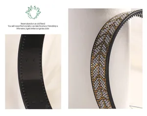 Rhinestone fishbone headband for women, sparkly crystal hair hoop, chic fashion hair accessory.