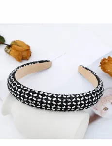 Crystal rhinestone padded headband, sparkling diamante hair hoop, luxury hair accessory detail
