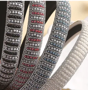 Elegant pearl rhinestone headband multi-color sparkling hair hoop fashion hair accessories for women