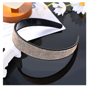 Sparkling rhinestone headband for women luxury crystal hair hoop wide hair accessories chic