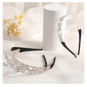 Elegant rhinestone headbands for women, sparkling crystal hair hoops and fashion hair accessories.
