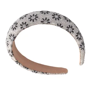 Serre-tête Rembourré en Strass Cristal Tournesol Mode Accessoires Cheveux Femme Image Principale