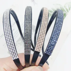 Stylish rhinestone headband for women non slip sparkling crystal hair hoop set elegant accessory