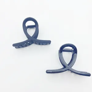 Small matte and glossy hair claw clips set, unique loop design for women daily hair styling.