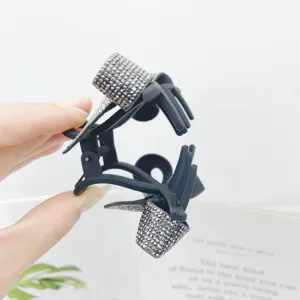 Elegant rhinestone bow hair claw clip for women, sparkling crystal hair accessories