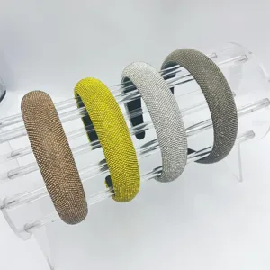 Handmade Thickened Sponge Rhinestone Headband High Crown Sparkling Crystal Hair Hoop Hair Accessories For Women Party