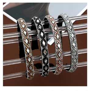 Sparkling rhinestone headbands set, diamond pattern crystal hair hoops for women and girls daily.