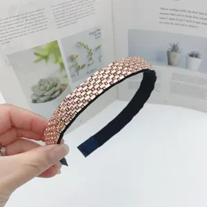 Rose gold rhinestone headband sparkling crystal hair hoop for women fashion daily wear hair accessories
