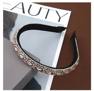Rhinestone headband for women luxury sparkly crystal hair hoop vintage fashion hair accessories
