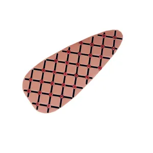 Pink teardrop hair clip with rhinestone grid pattern, elegant fashion hair accessories for women.