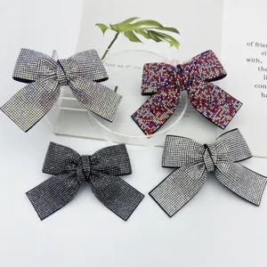 Korean Style Rhinestone Bow Spring Hair Clip Long Tail Bowknot Hairpin Elegant Hair Accessories For Women