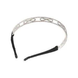 Silver rhinestone headband sparkling hair hoop elegant hair accessories for women girls