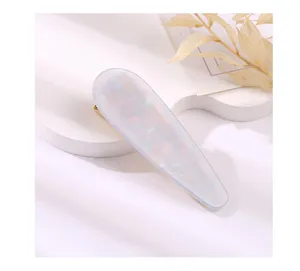 Acrylic waterdrop hair clip candy color side clip cute Korean style hairpin for women.