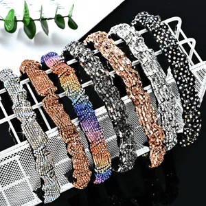 Baroque full rhinestone wide headband sparkling crystal hair hoop fashion accessories
