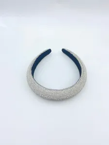 Wide crystal padded headband sparkly rhinestone hair hoop for women fashion hair accessories