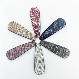 Sparkling rhinestone hair clips set, colorful crystal side clips, sweet daily hair accessories.