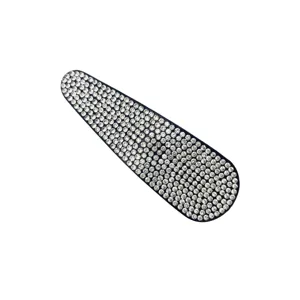 Sparkling rhinestone hair clip for women, elegant side snap hairpin for cute daily styling.