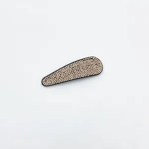 Sparkling champagne rhinestone hair clip elegant crystal pin for women accessory style.