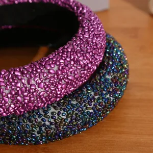 Fashion rhinestone headband teardrop crystal hair hoop high skull top hair accessories