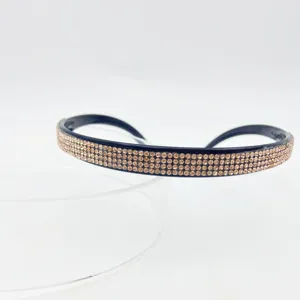Stylish women rhinestone headband black crystal anti-slip hair hoop fashion daily wear