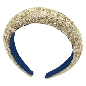 Gold Glitter Padded Headband Sparkly Sequin Hair Hoop Fashion Hair Accessories for Women