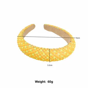 Fluorescent candy color sponge headband wide hair hoop minimalist fashion hair accessories for women