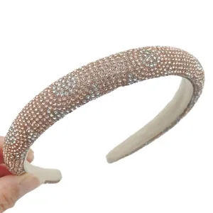 Glitzernder Strass Haarreif für Damen, gepolsterter Kristall Haarhoop, schönes Accessoire.
