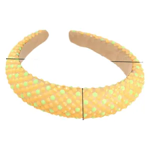 Fluorescent padded headband candy color wide hair hoop for women daily wear sweet fashion hair item