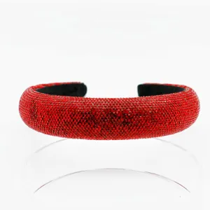 Red rhinestone headband sparkly crystal hair hoop festive bridal hair accessories new year