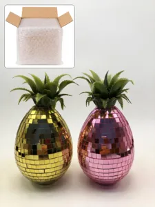 Ananas miroir disco décoration or rose brillant mosaïque fruit fête article d'ornement