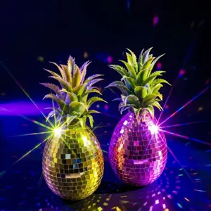 Ornement d'ananas miroir disco décoration maison créative accessoire fête brillant
