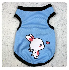 Chaleco de malla transpirable para perros ropa de verano lindo conejo para perros pequeños