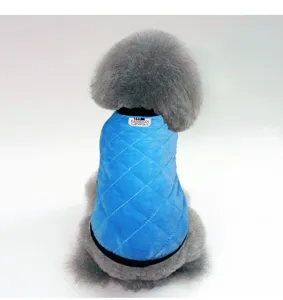 Autumn winter pet dog clothes candy color quilted vest warm puppy apparel for small dogs