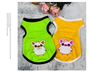 Chaleco de verano transpirable para mascotas, perros y gatos pequeños, lindo estampado cerdito.