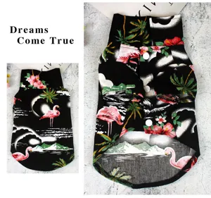 Hawaiianisches Blumen Hundeshirt Sommer atmungsaktive Haustierkleidung kleine Hunde