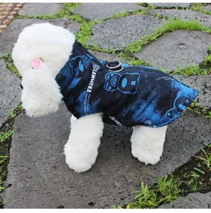 Chaqueta chaleco de invierno impermeable para perros ropa de mascotas con estampado de oso