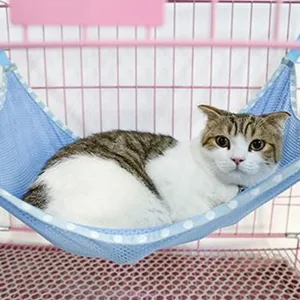 Breathable Mesh Pet Cat Hammock Hanging Small Dog Bed Summer Cooling Mat Pet Cage Sleeping Pad Small Animal Pet Supplies