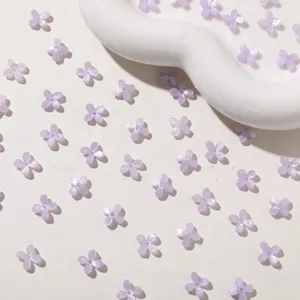 Mini jelly four-petal acrylic charms, perfect for DIY earrings and cute keychains.