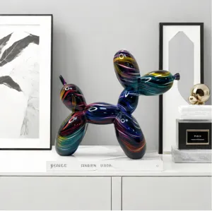 Nordic balloon dog sculpture resin graffiti craft desktop home decor ornament display piece