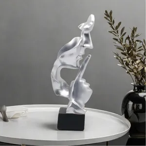 European abstract silence is golden sculpture resin art ornament desktop office decor