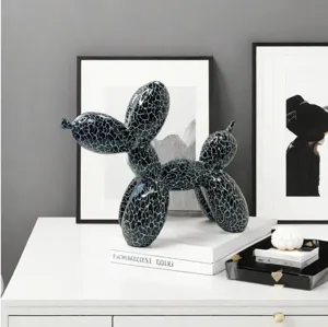 Nordic balloon dog resin ornament creative water transfer graffiti desktop decor item
