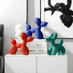 Modern minimalist Nordic resin balloon dog sculpture ornaments for living room home decor